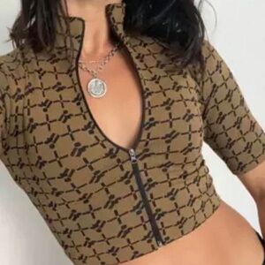 Urban Outfitters x Iet Frans Tan Geometric Crop Top